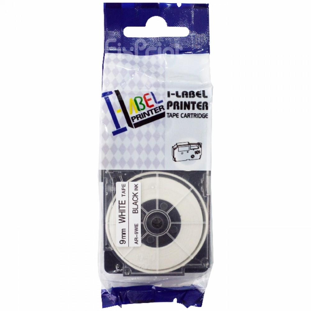 Label Tape Casette Xantri Cas XR9WE1 XR9 Black on White 9mm, Printer Cas KL60 KL120 KL130 KL820 KL7400 KLHD1 KLG2